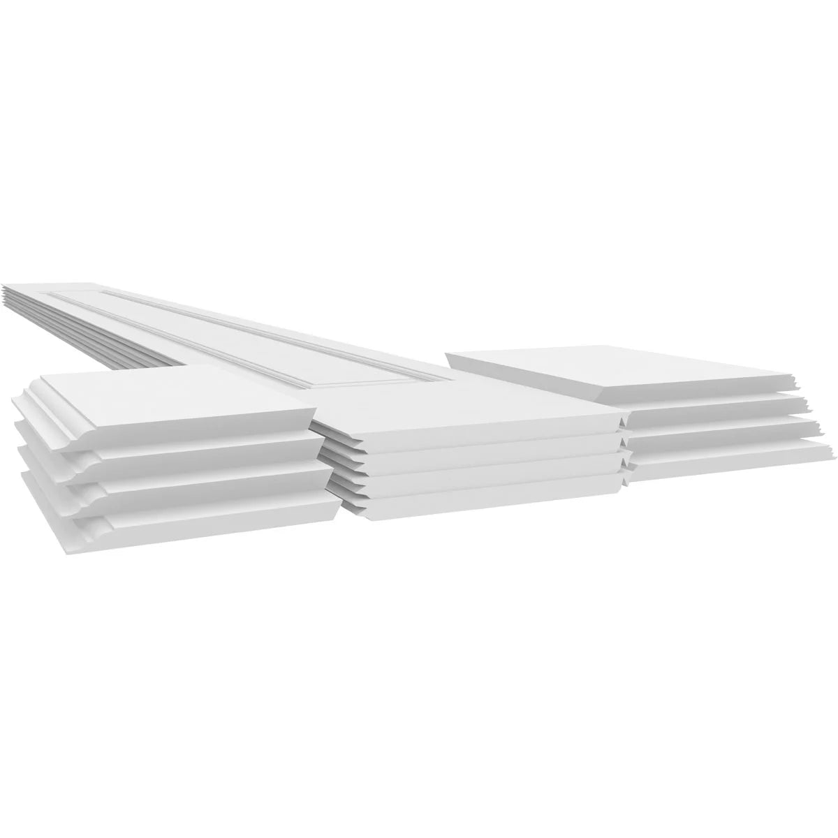 10"W x 9'H Square Non-Tapered Raised Panel PVC Column Wrap Kit S639