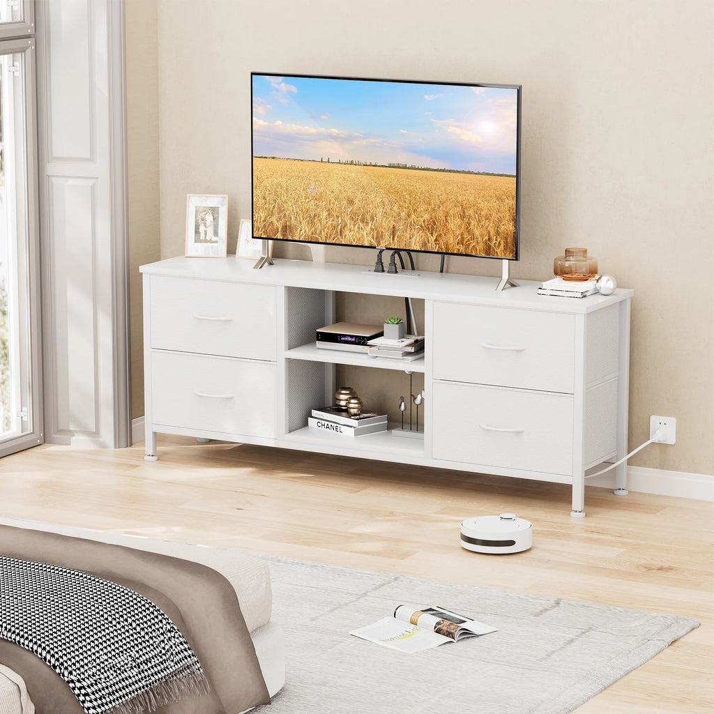 White 4 Drawer Dresser TV Stand C456695