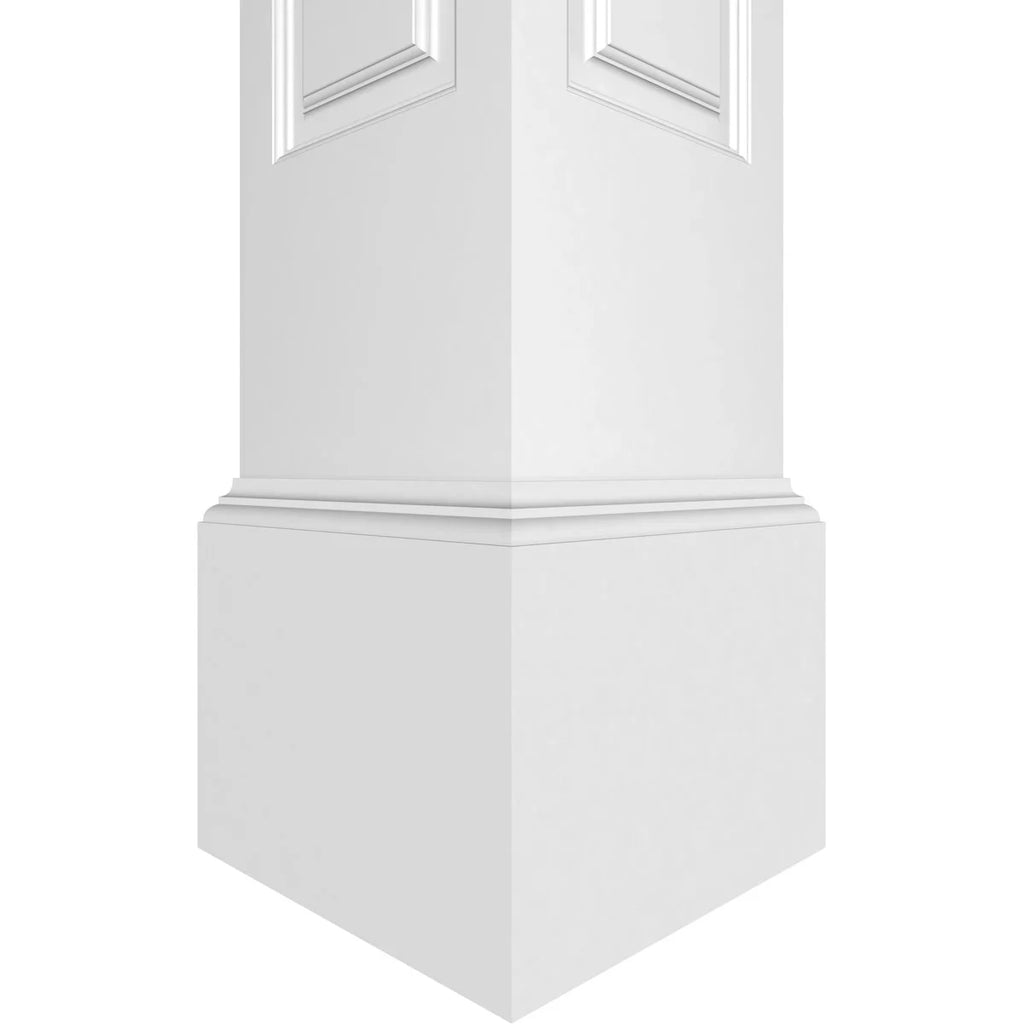 10"W x 9'H Square Non-Tapered Raised Panel PVC Column Wrap Kit S639