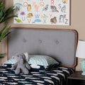 Light Grey Walnut Twin Upholstered Headboard R825816