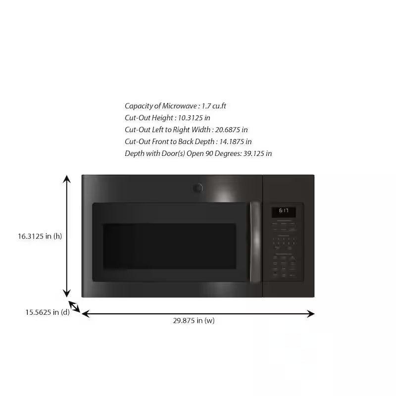 1.7 cu. ft. Black Stainless Steel Over the Range Microwave E3061