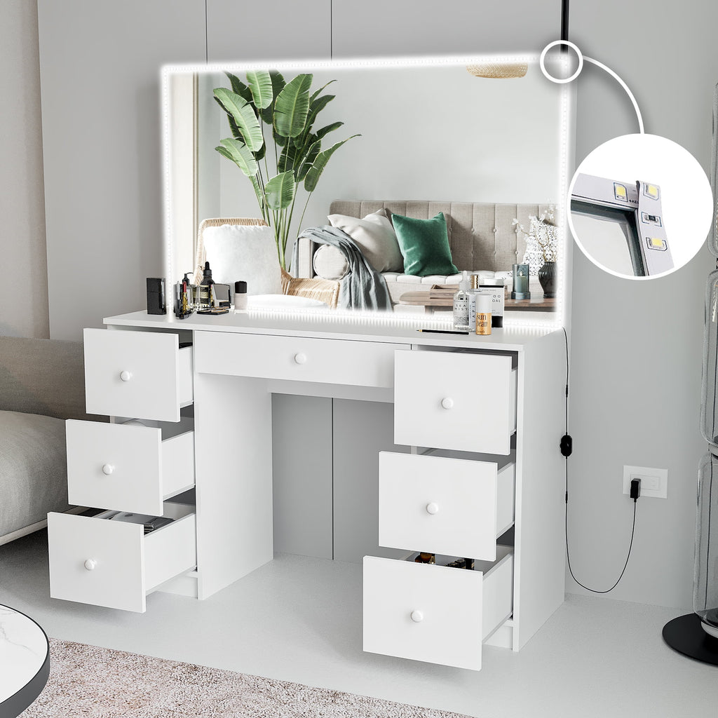 White Painted Vanity Table P5538