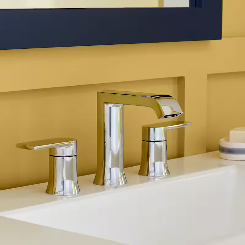8 in. Widespread Double Handle Bathroom Faucet in Chrome V2830