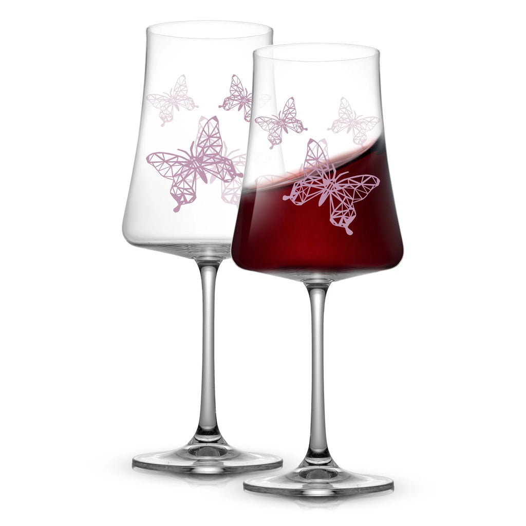 European Crystal Stemmed Red Wine Glass Set of 2 N732