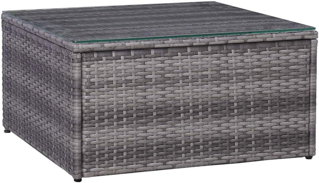 5 Piece Poly Rattan Patio Lounge Set with Cushions P9443