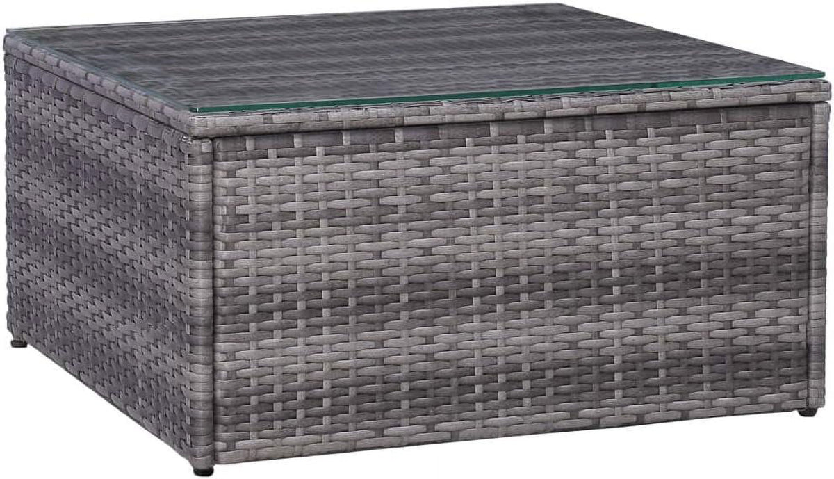 5 Piece Poly Rattan Patio Lounge Set with Cushions P9443