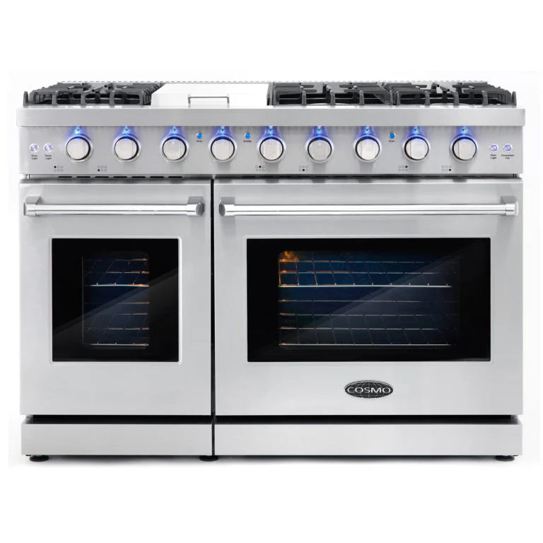 48 6.8 cu. ft. Double Oven Gas Range with Convection Oven in Stainless Steel S32100