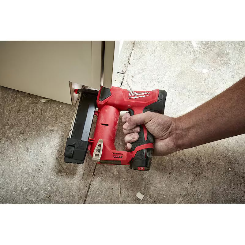 12-Volt 23-Gauge Cordless Pin Nailer with Two 1.5 Ah Compact Battery Packs N446