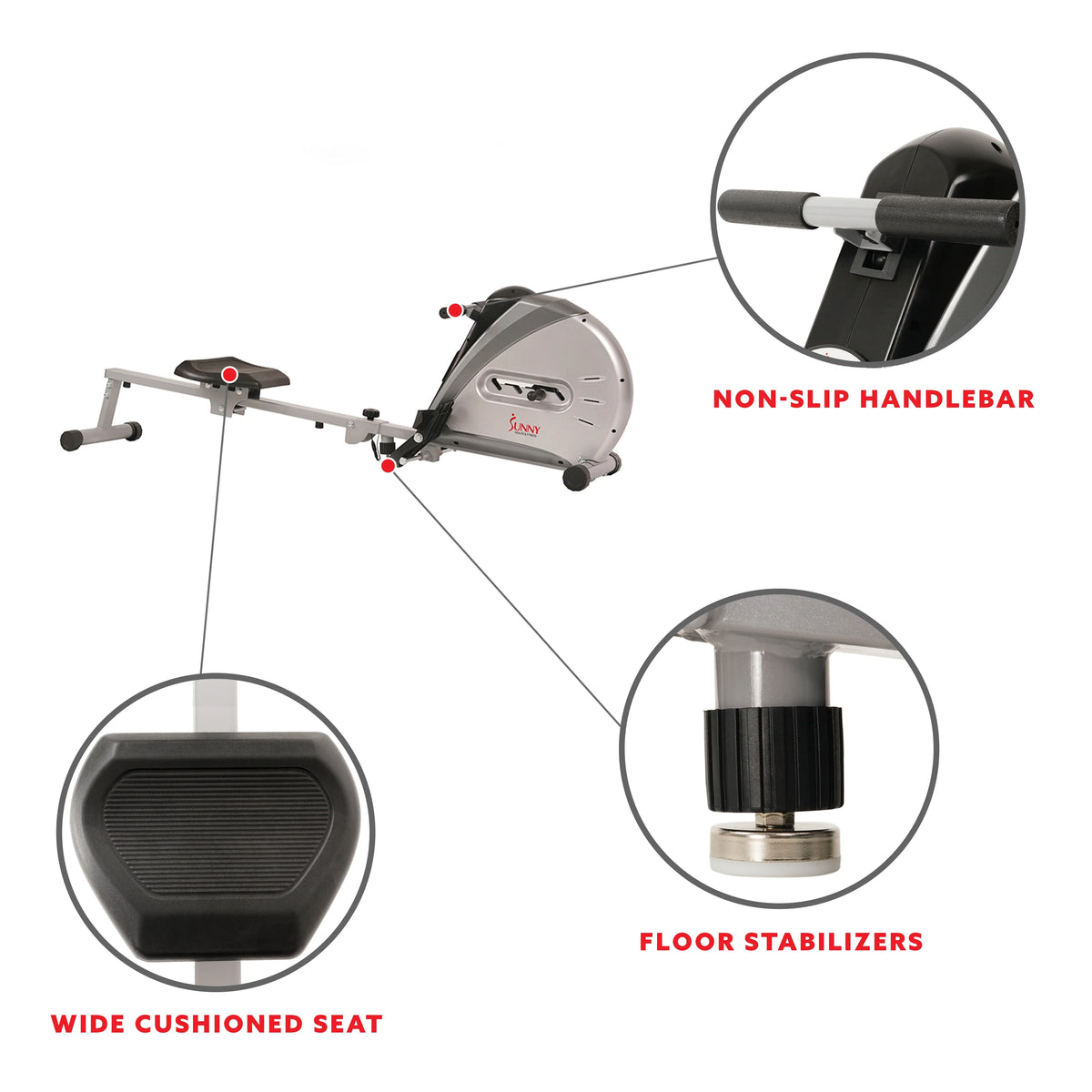 Elastic Cord Rowing Machine Rower with LCD Monitor P490