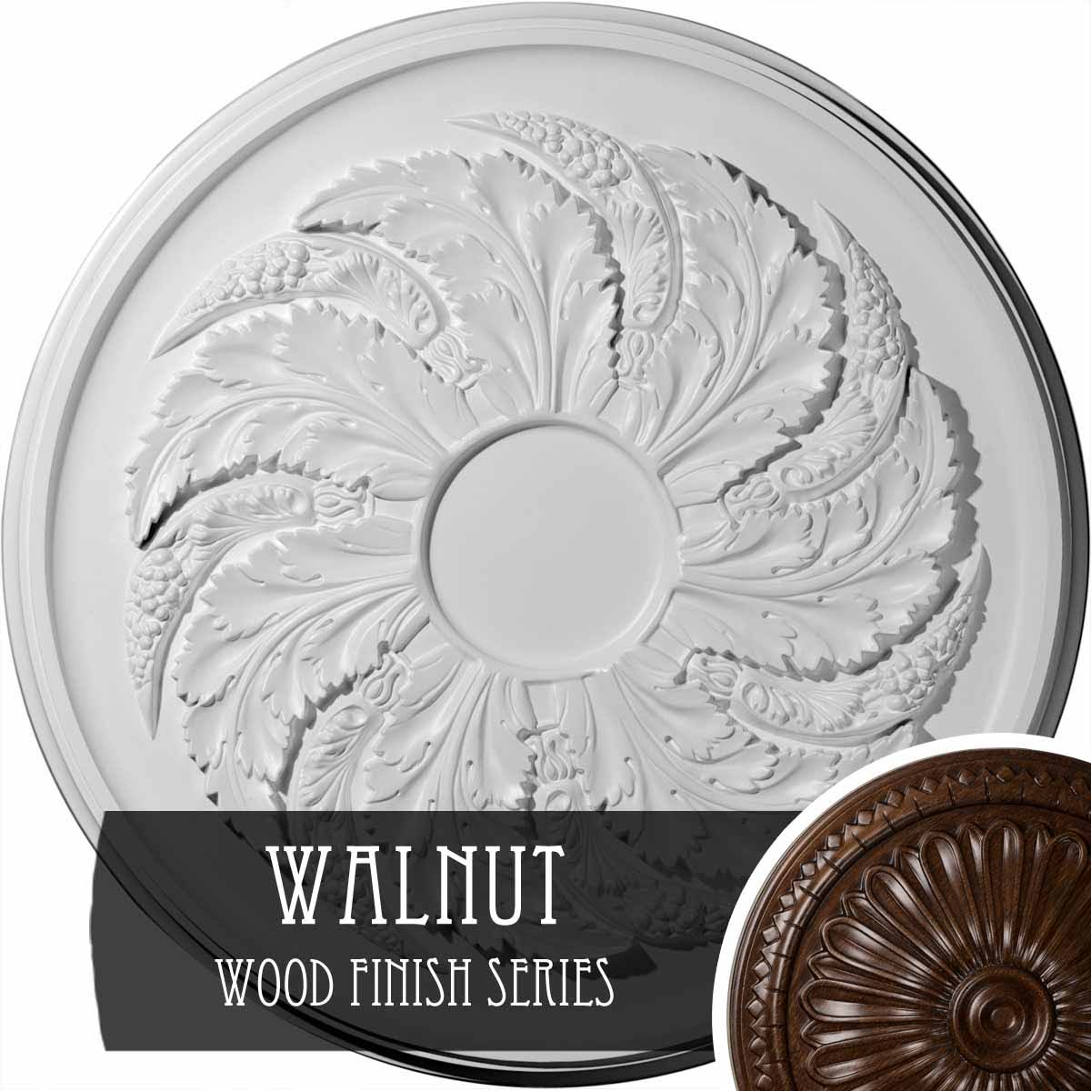 Walnut Hand-Painted Ceiling Medallion J99151