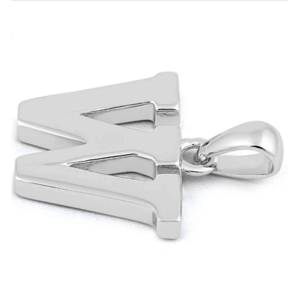W Initial Pendant Necklace 925 Sterling Silver Y12470