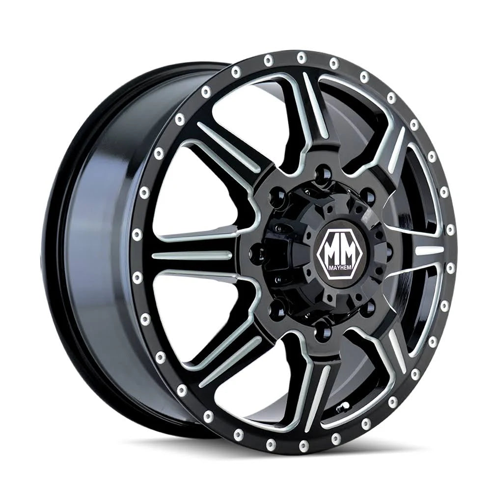 22x8.25 8x6.5x22 Black/Milled Wheel Rim G78197