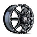 22x8.25 8x6.5x22 Black/Milled Wheel Rim G78197