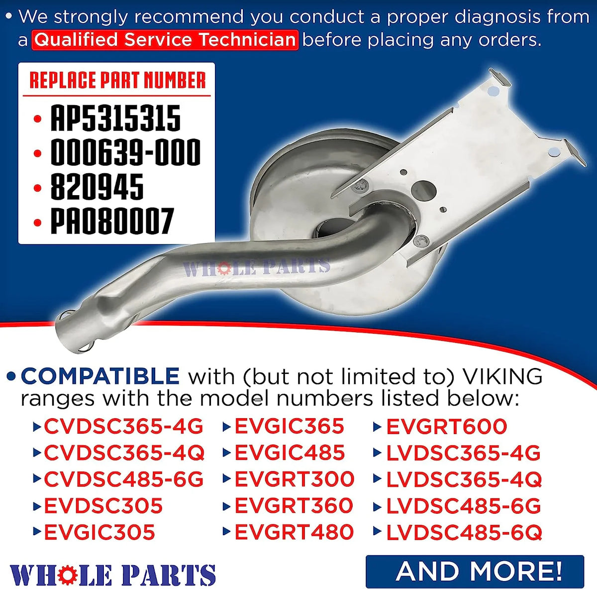Top Front Burner Assembly S7558