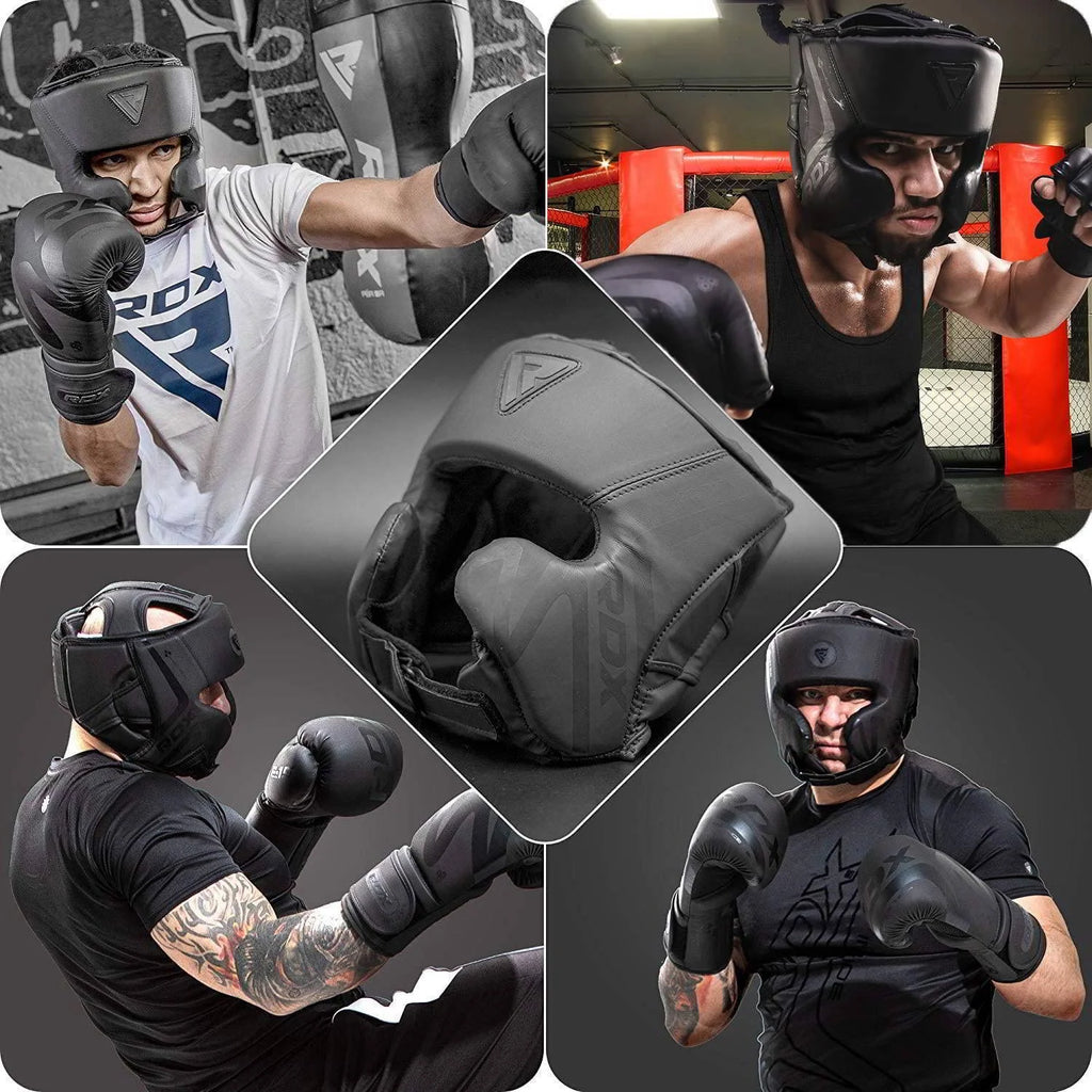 Black Padded Boxing Headgear M48119