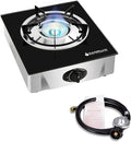 Single Burner Propane Stove with Auto Ignition, 9,500 BTU, Tempered Glass Gas Cooktop, Pack of 2 T6747