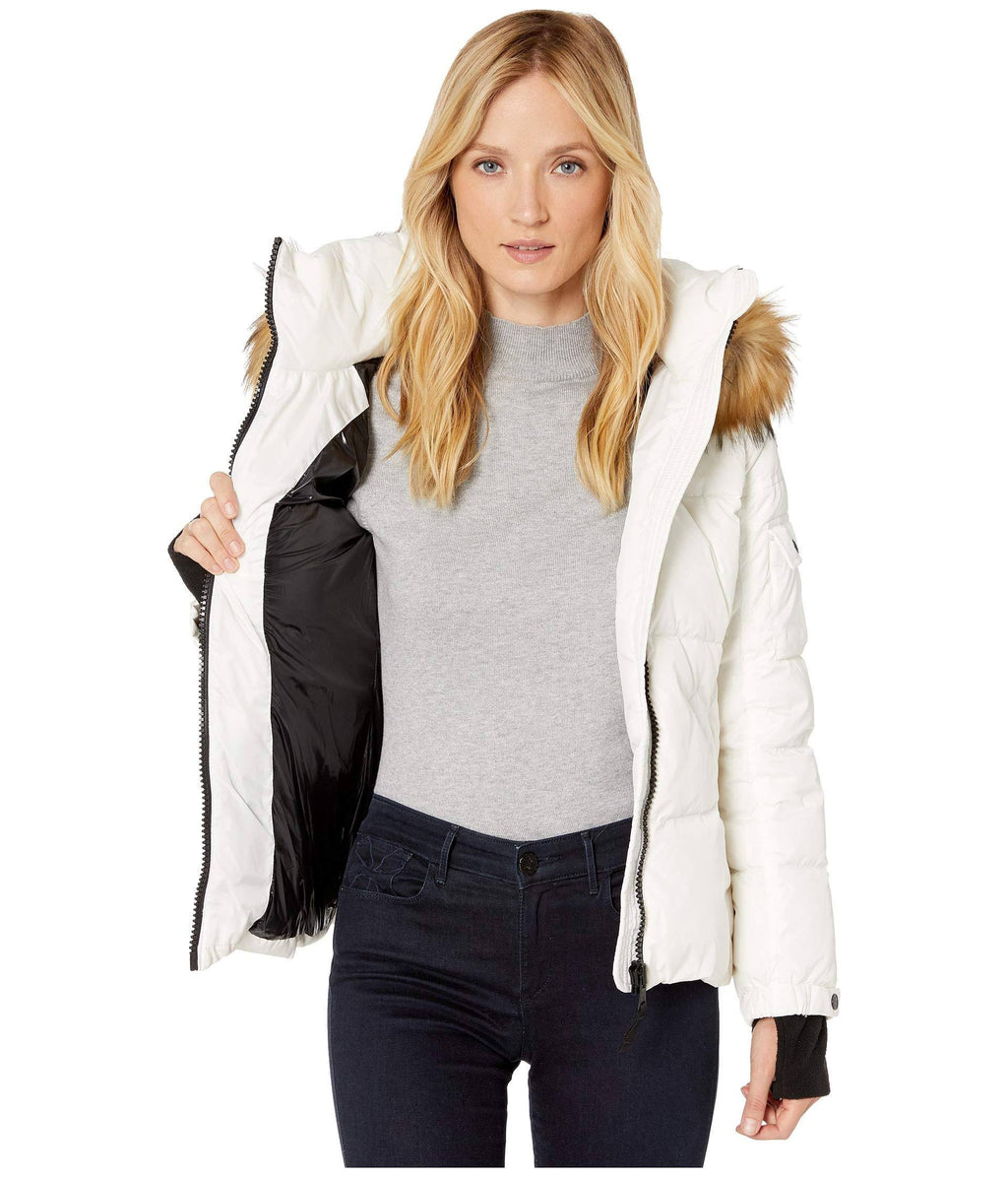 Matte Faux Fur White/Natural Large E546