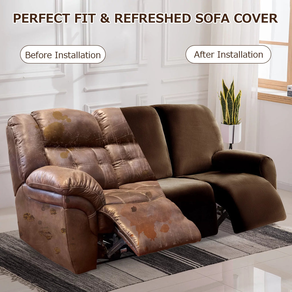 3 Seats Recliner Sofa Slipcover with Side Pocket M71267