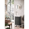16 in. Chianti Single Vanity Cabinet with White Glossy Resin Countertop N356650