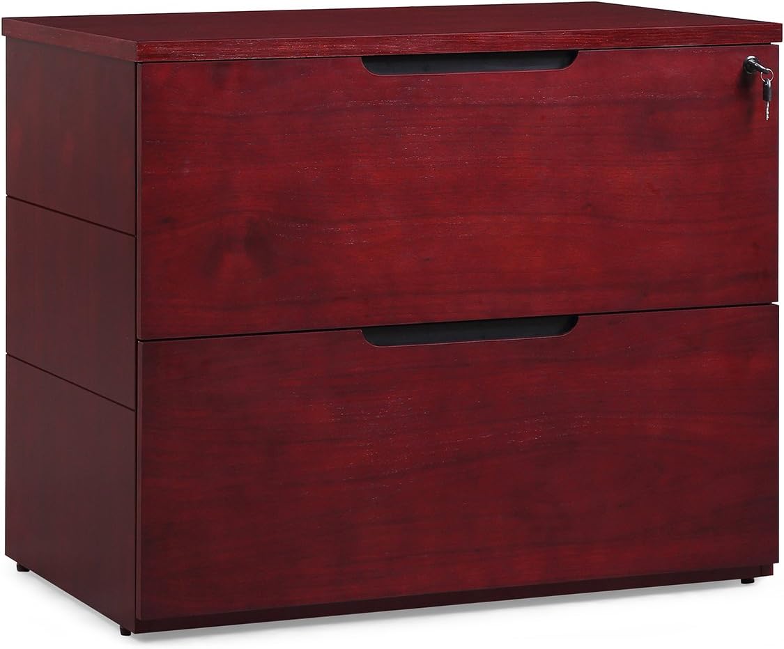 Mahogany 2 Drawer Lateral Filing Cabinet O7489