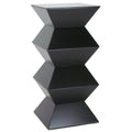 Black Faceted Pedestal with Square Top Q144227