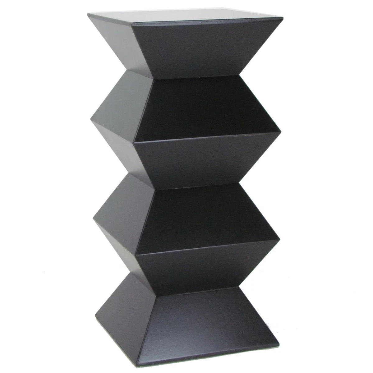 Black Faceted Pedestal with Square Top Q144227