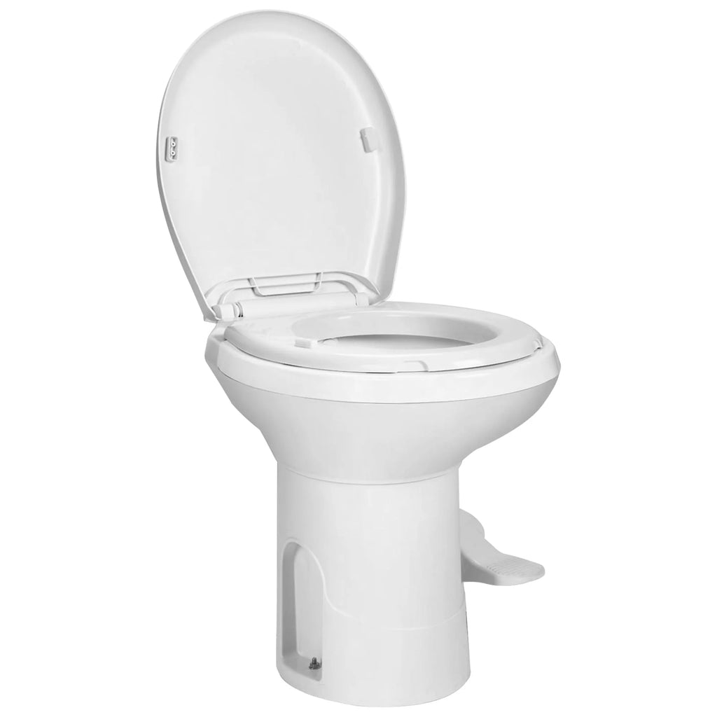 Portable RV Toilet with Pedal Flush White N74468