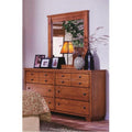 Cinnamon Pine 6 Drawer Wood Dresser U7318