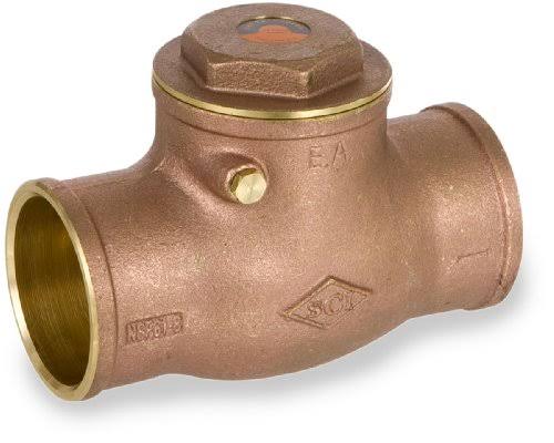 1-1/2x22 Cast Brass Check Valve W1744