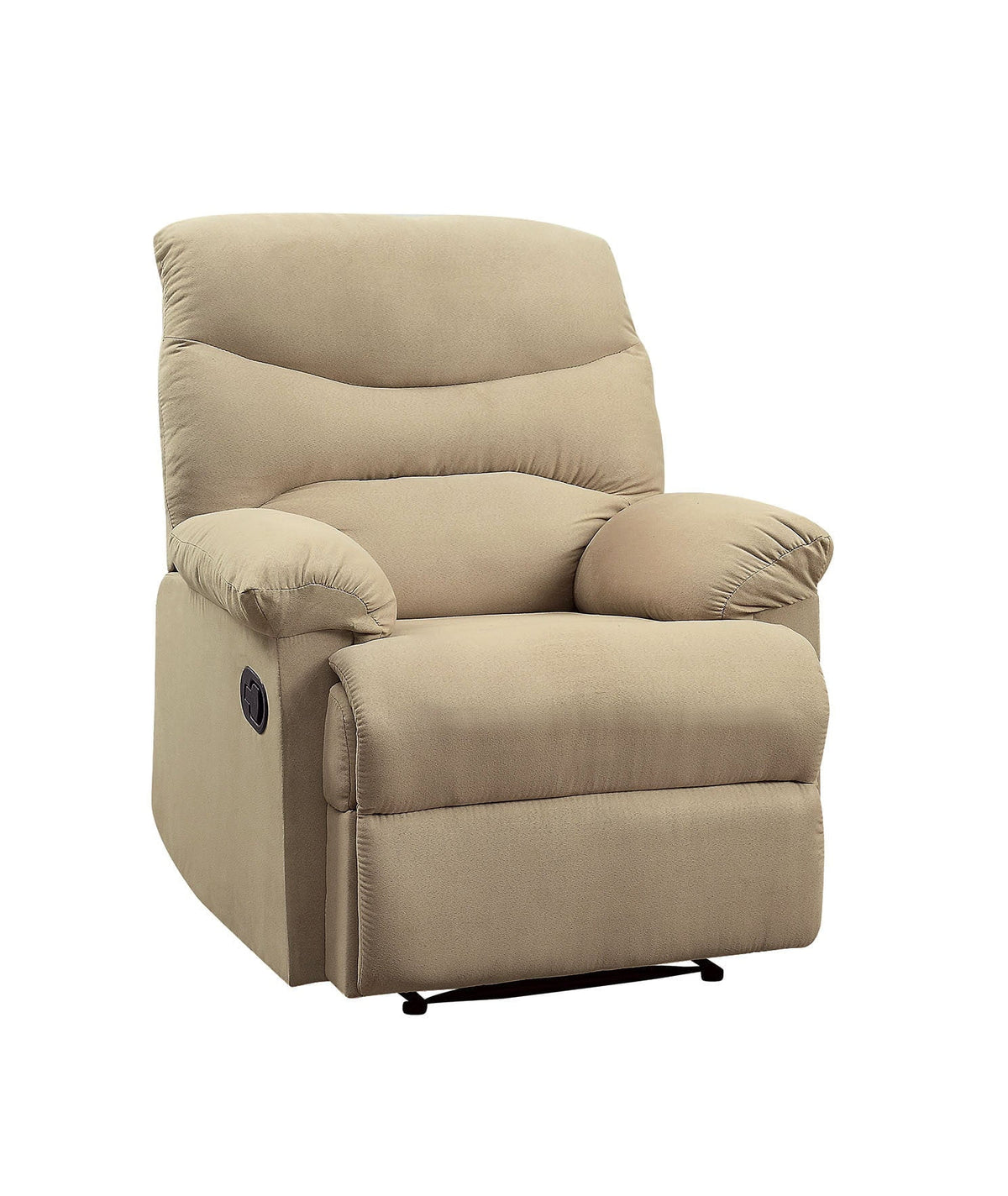 Beige Microfiber Recliner W89543