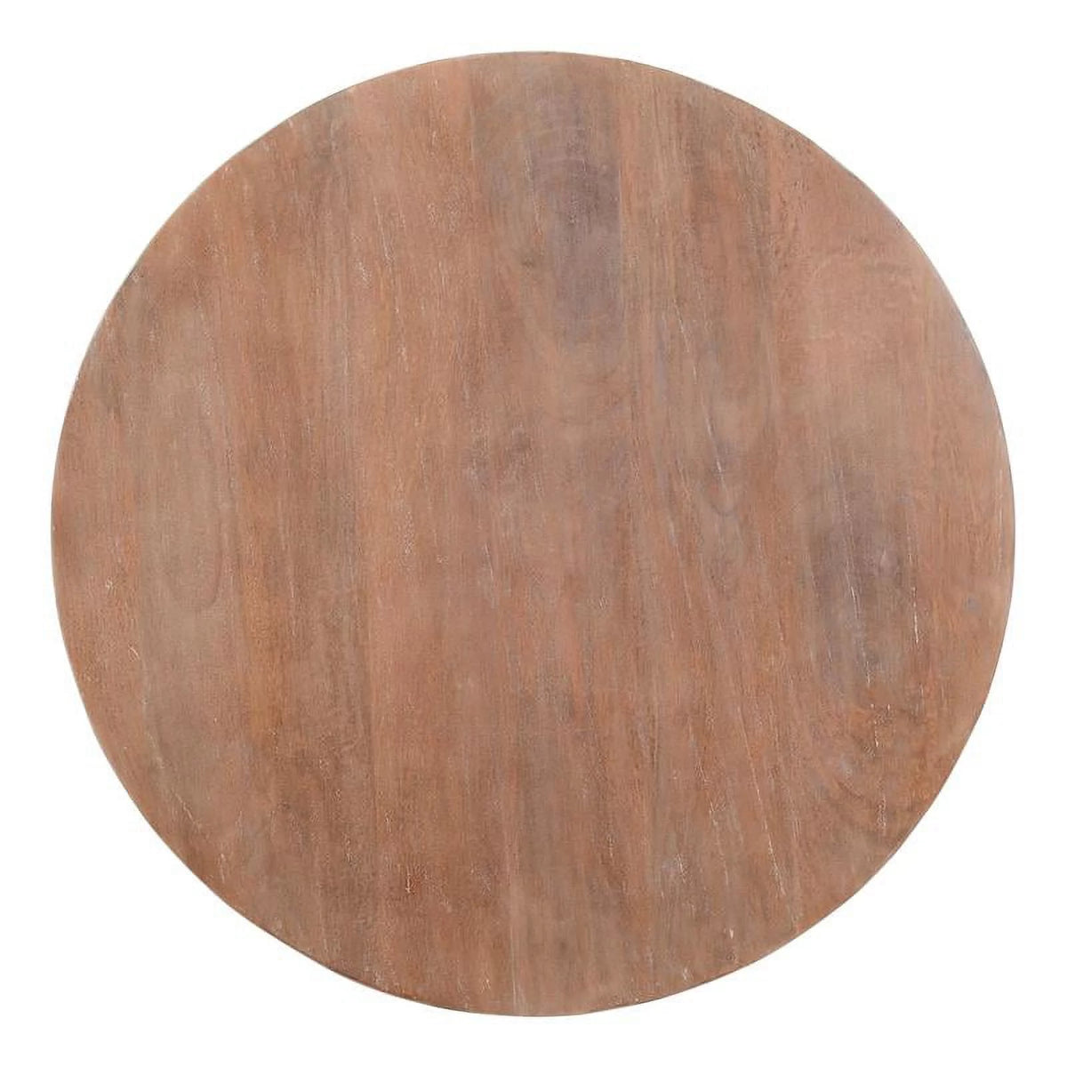 35.5" Drum Shaped Wood Coffee Table Brown B917045