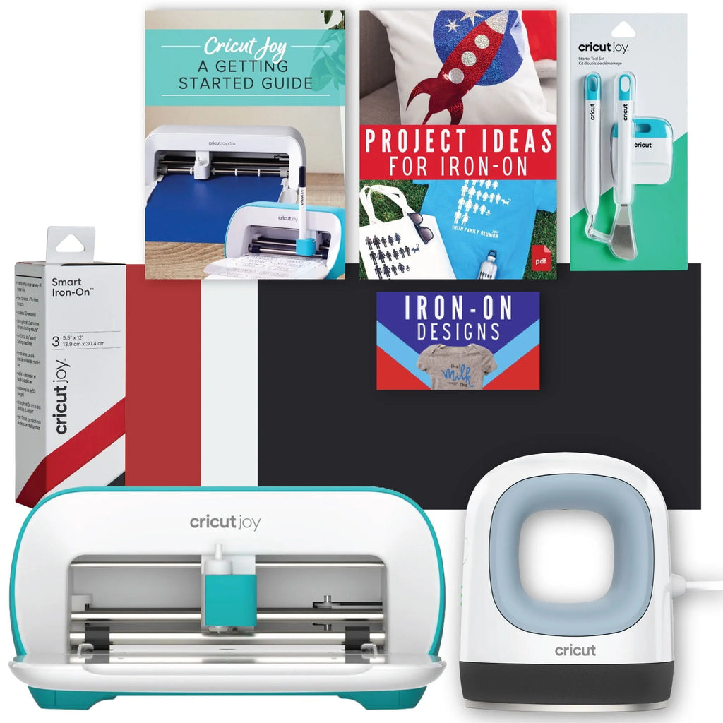 Cricut Joy Smart Machine with Vinyl Decal Sampler & Tools Starter Bundle X120