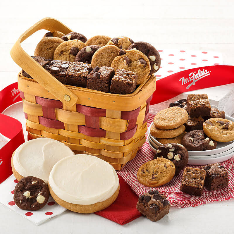 18 Bite-Sized Cookies Sampler Basket O751167