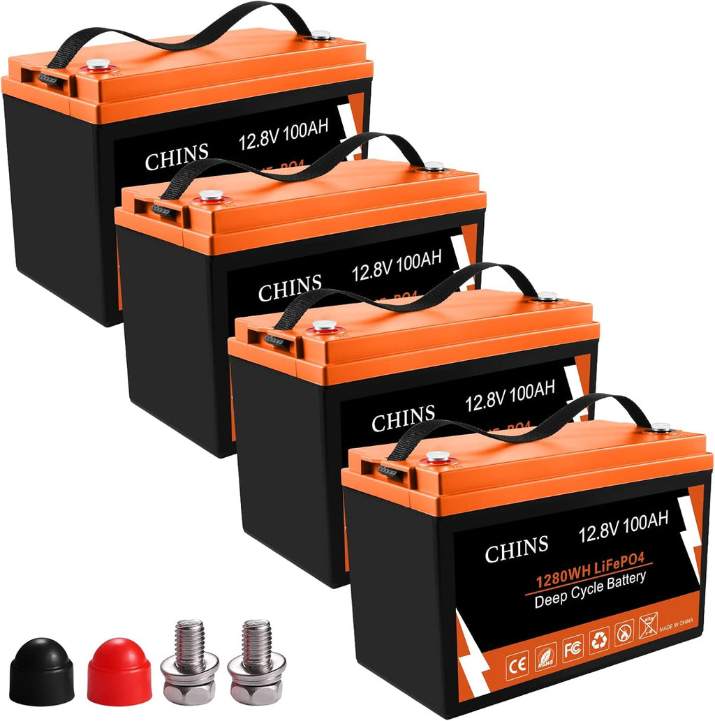 12V 100AH LiFePO4 Lithium Battery with Built-in 100A BMS V6382