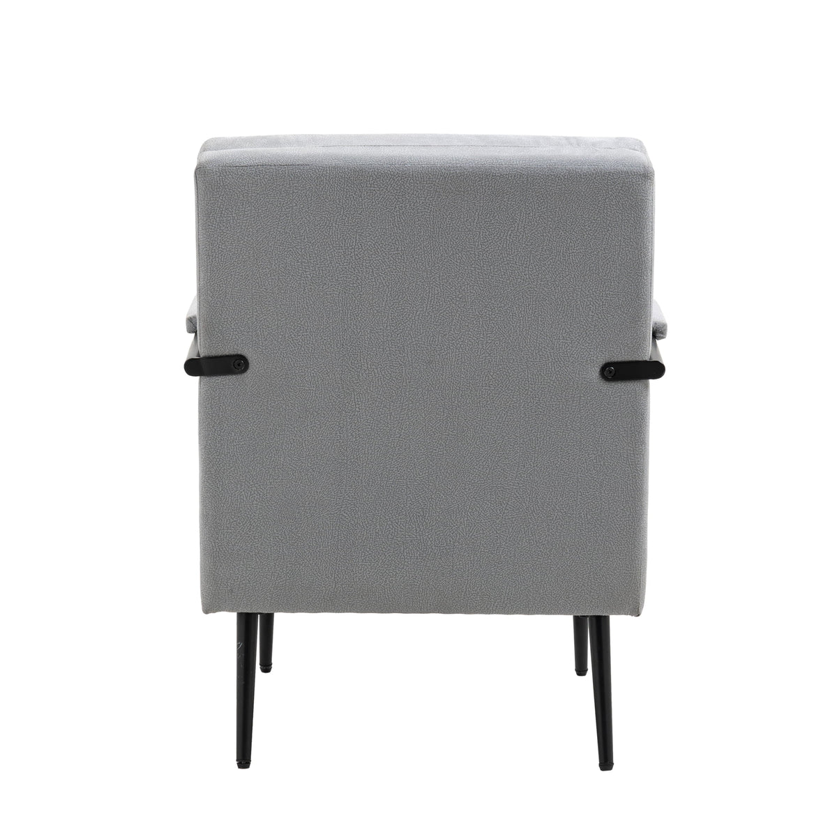 Grey Mid-Century Modern Accent Chair with Metal Leg J36989