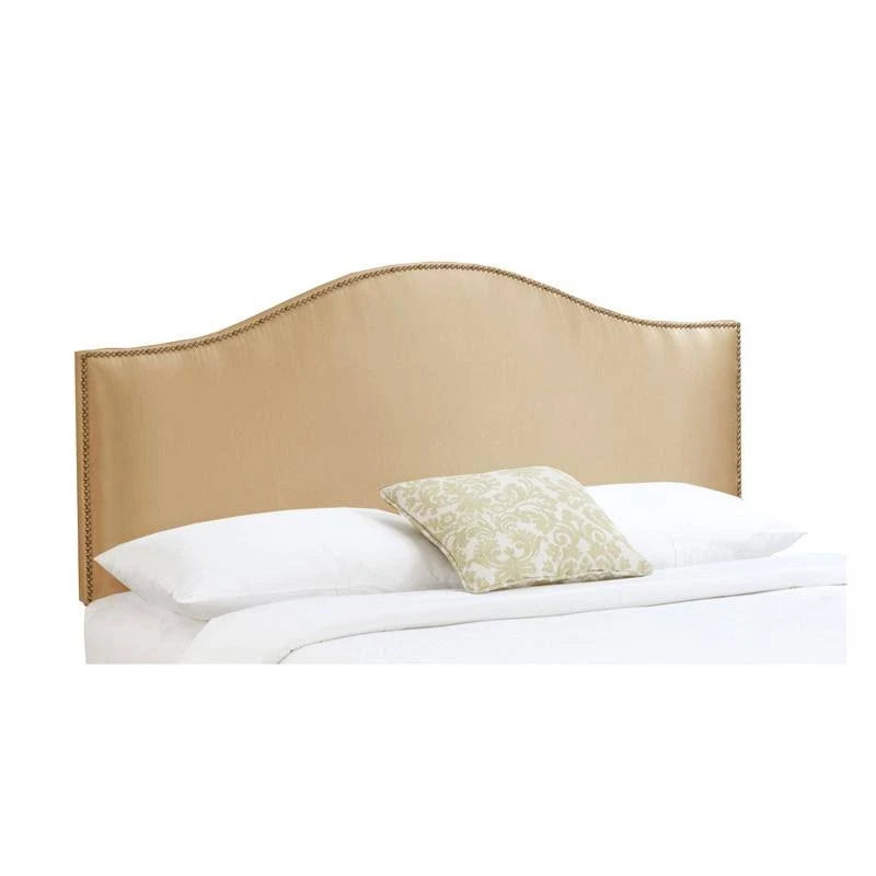 Twin Blue Velvet Nail Button Headboard C8904