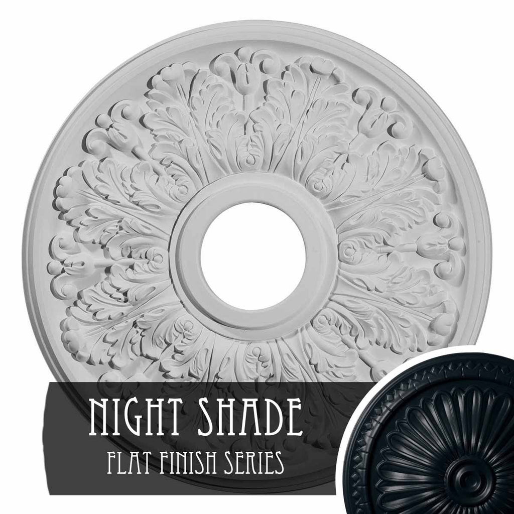 16 1/2x22OD x 3 5/8x22ID x 1 1/8x22P Hand-Painted Night Shade Ceiling Medallion T79377