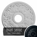 16 1/2x22OD x 3 5/8x22ID x 1 1/8x22P Hand-Painted Night Shade Ceiling Medallion T79377