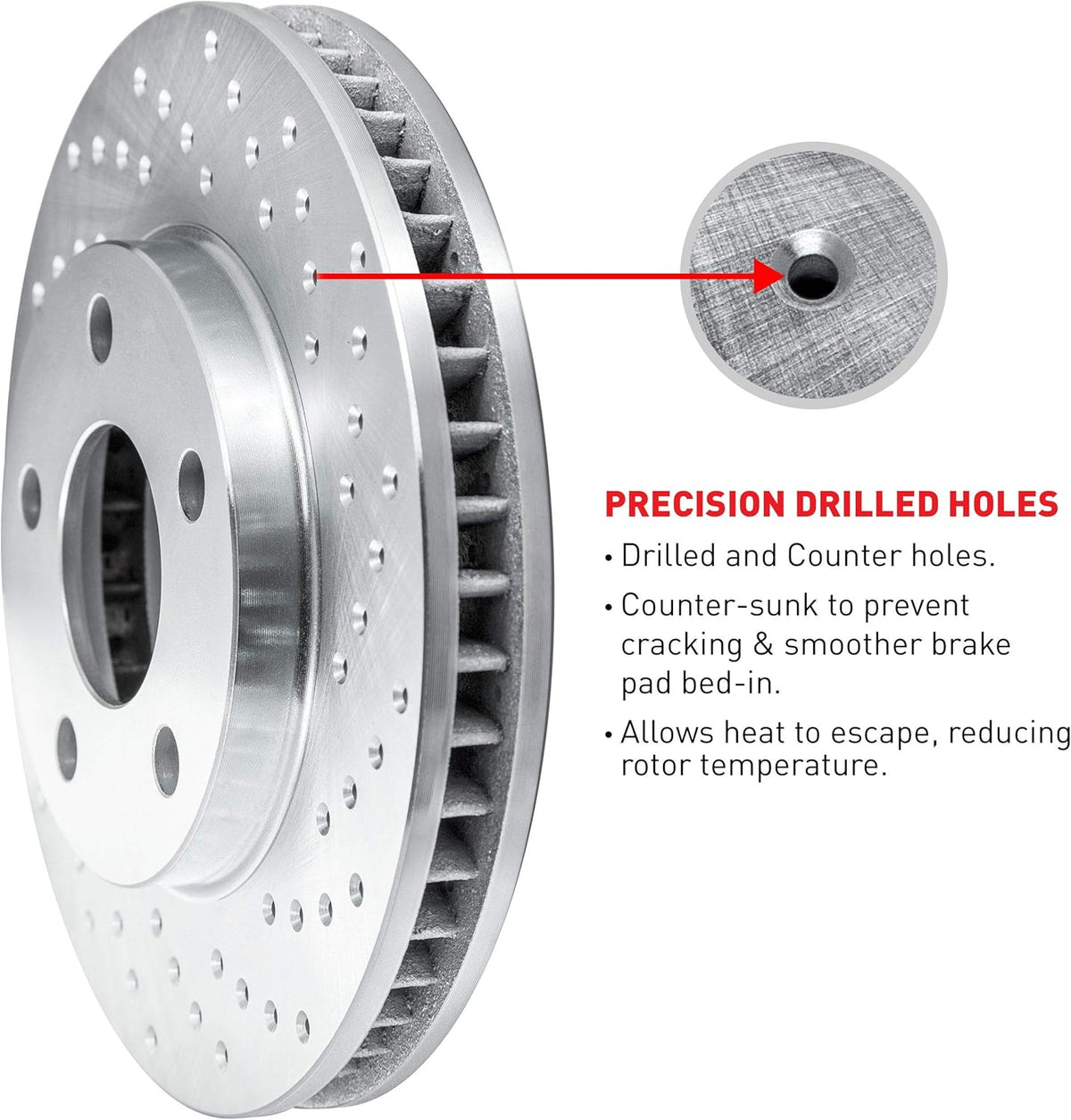 Front R1 Concepts eLine Cross Drilled Slotted Brake Rotors M5480