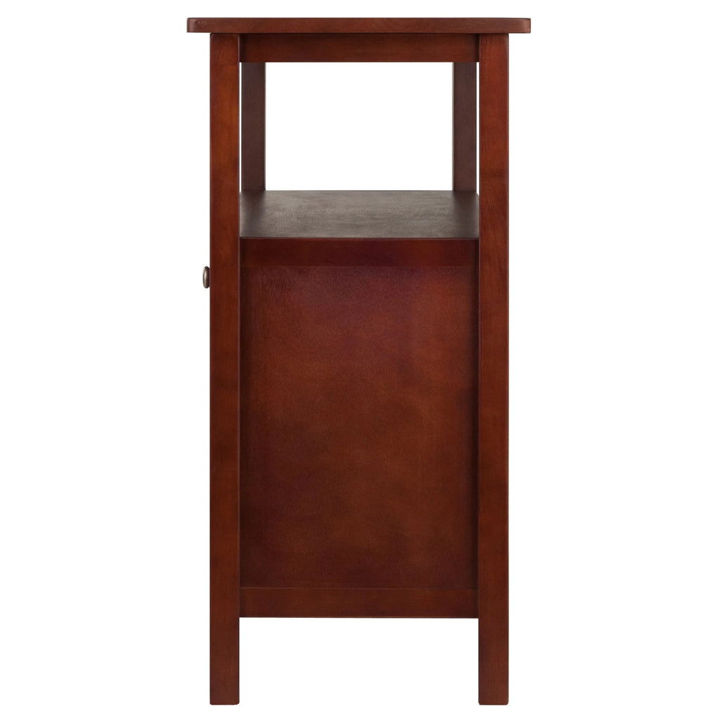 Walnut Finish Wood Buffet Display Cabinet H18753
