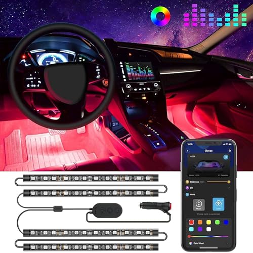 Smart RGB Car LED Lights with App Control Y87380