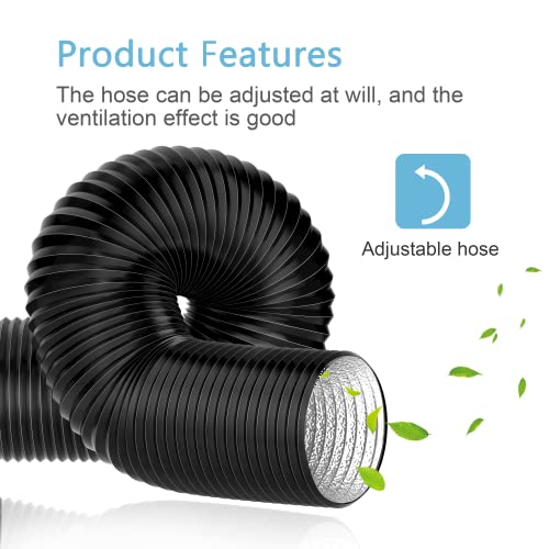 4'' Insulated Flexible Duct 16FT with 2 Duct Clamps R71425