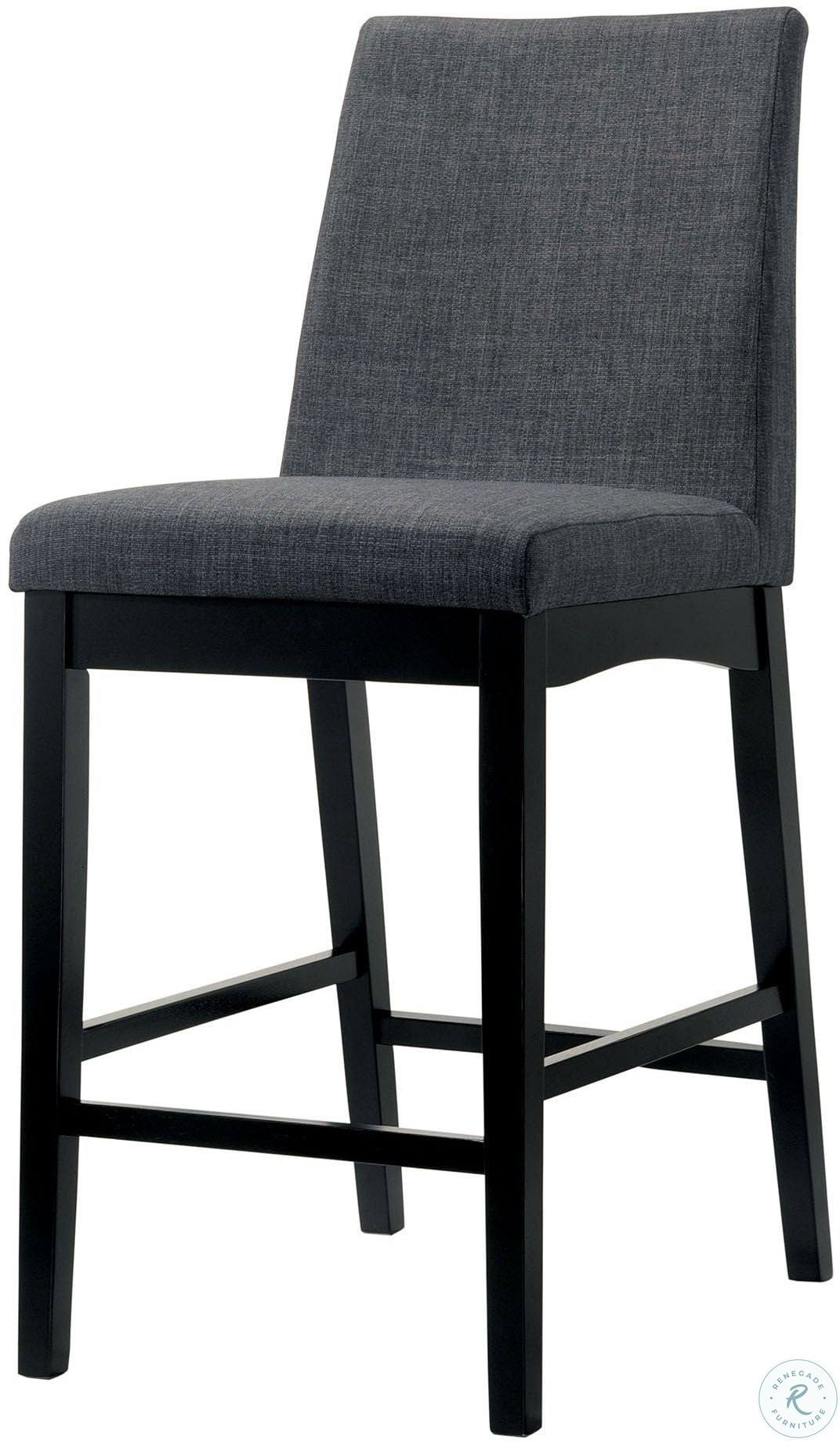 Wire-Brushed Oak/Black Counter Height Chair (Set of 2) Y983134