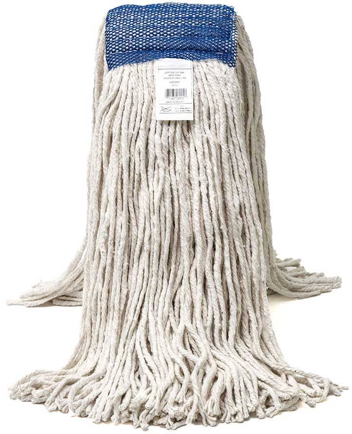 White 4 Ply Cotton Wet Mop with Headband, 12 per Case A601303