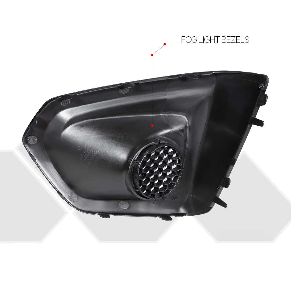 Black OE Replacement Front Bumper Fog Light Bezel Cover O609180
