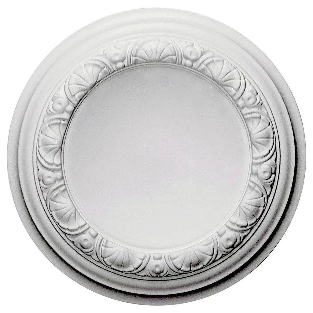 12 1/2x22OD x 1 1/2x22P Ceiling Medallion Hand-Painted Castle Stone Crackle L190