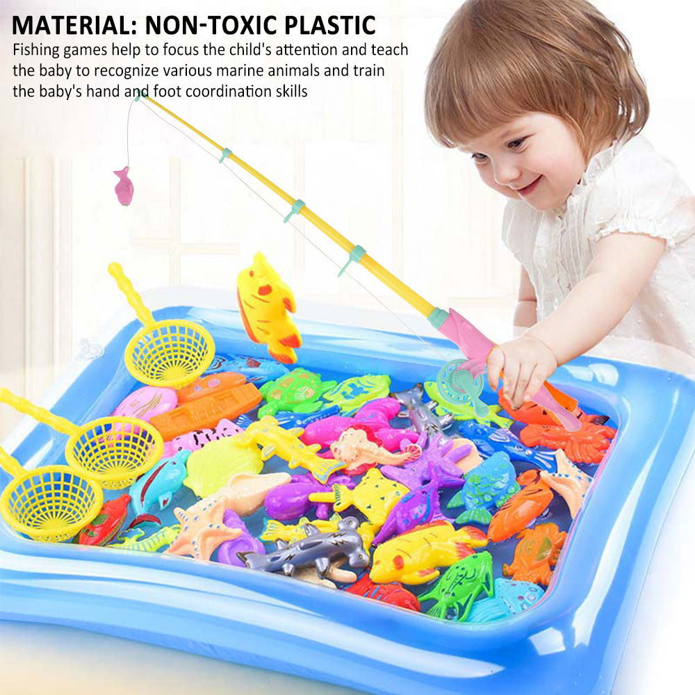 22Pcs Magnetic Fishing Toy Game with Plastic Fishing Rod I326