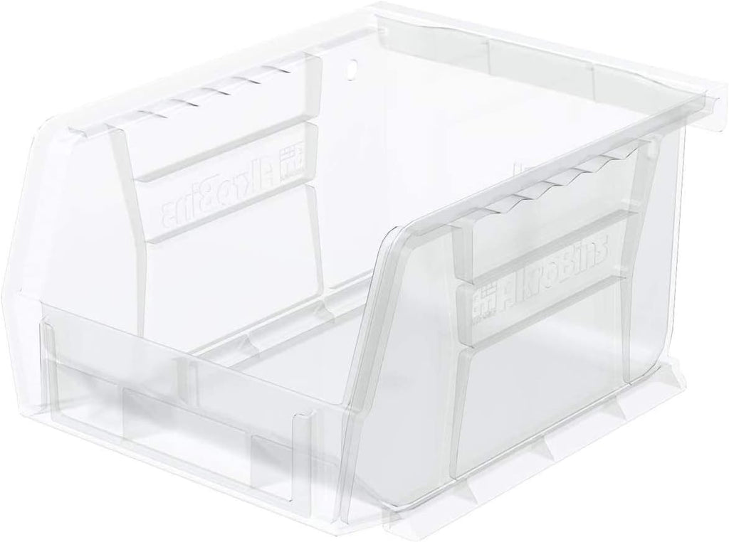 Plastic Storage Bin Hanging Stacking Containers, Black, 24-Pack Pack of 2 M5838