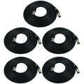 25ft XLR Male to Female Black Microphone Cable - 5 Pack X892