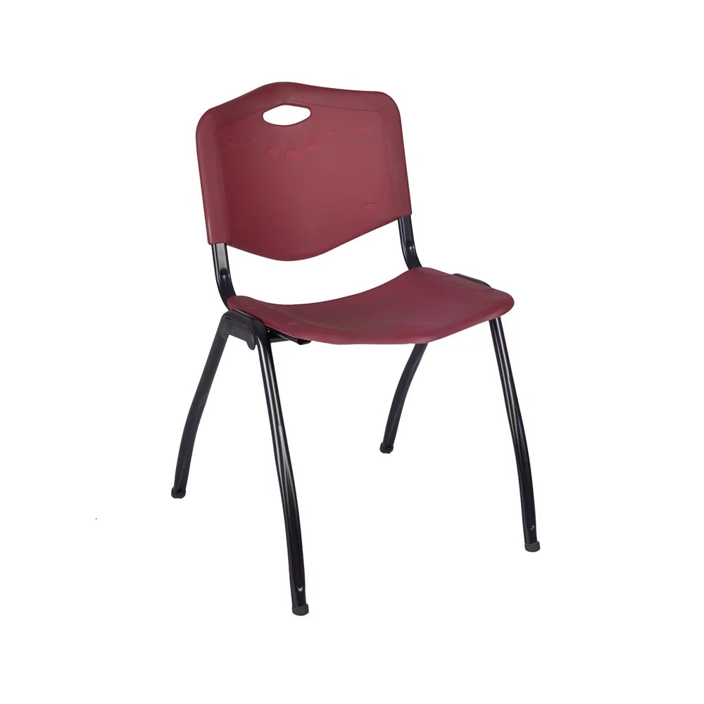 48" Square Breakroom Table & 4 Stack Chairs R3752